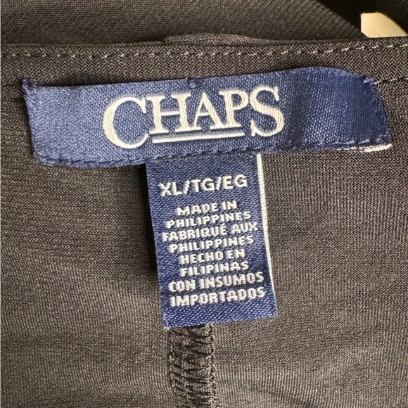 Chaps Tie-Front Fit-&-Flare Black Dress Size XL NWT - Picture 7 of 11